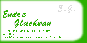 endre gluckman business card